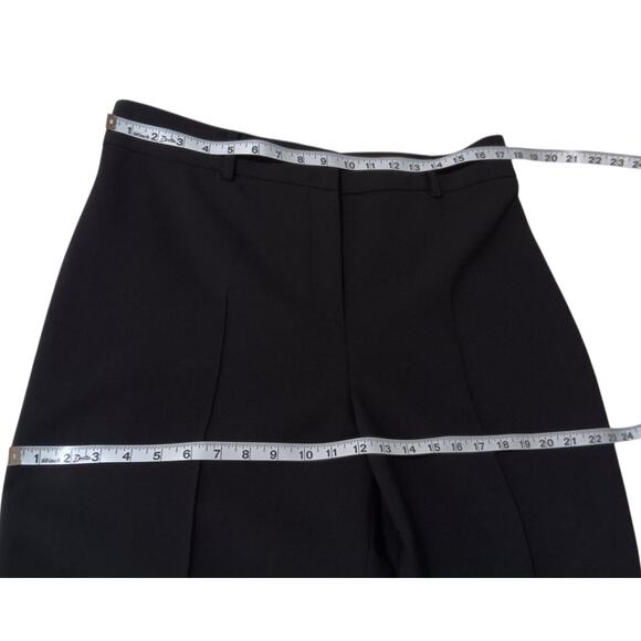 NEW AKRIS PUNTO Wide Leg Pants 14 Tailored 35x26 Similar to Cropped Chiaro Black - Picture 4 of 13